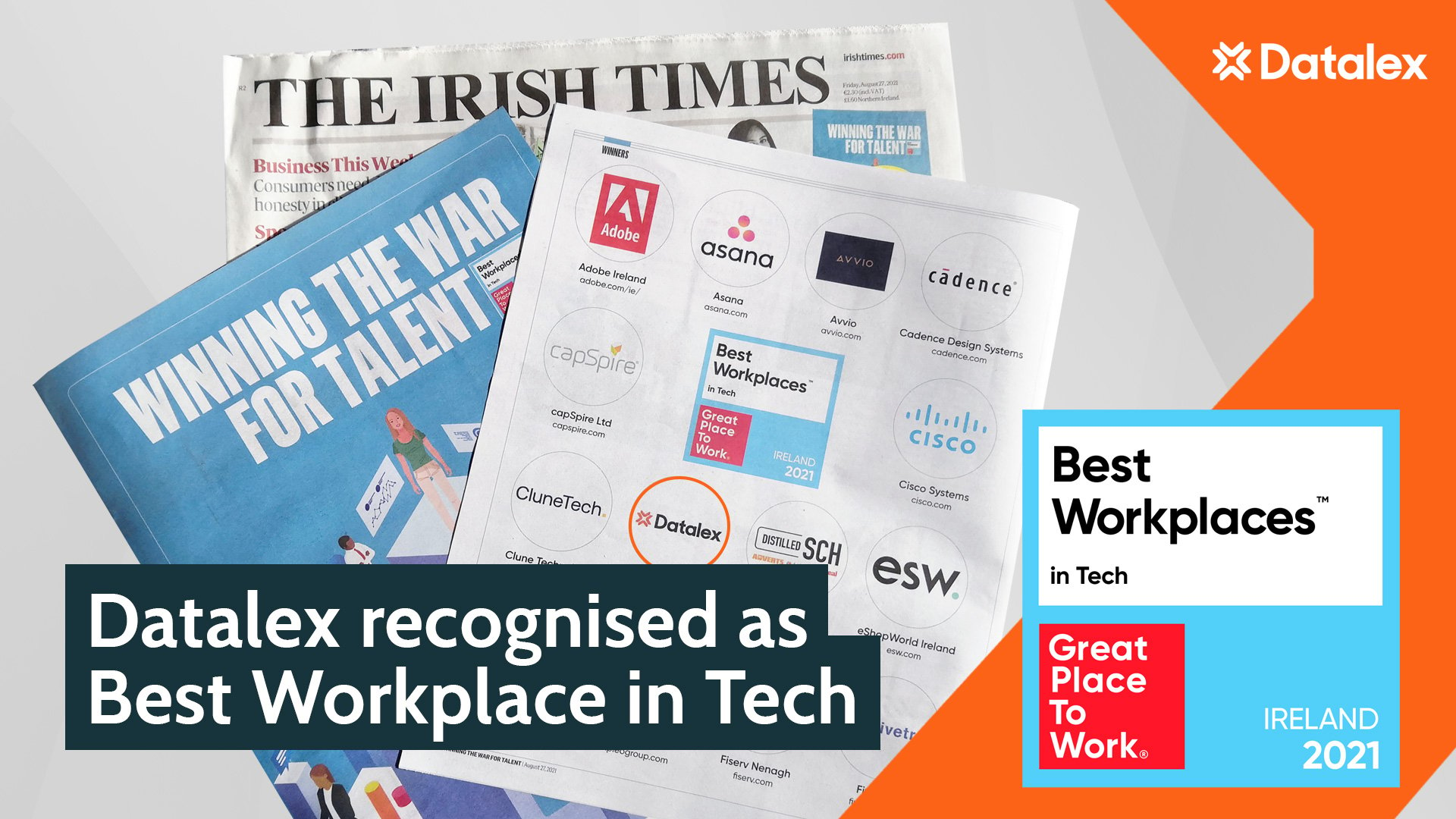 Datalex Recognised as Best Workplace in Tech
